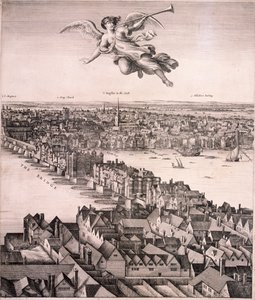 Panoramablick auf London, ca. 1670 von Wenceslaus Hollar