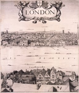 Panoramablick auf London von Wenceslaus Hollar