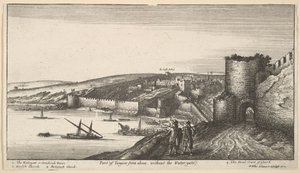 Teil von Tanger von oben, ohne das Wassertor, 1670 von Wenceslaus Hollar