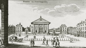 Piazza in Covent Garden, 1640 von Wenceslaus Hollar