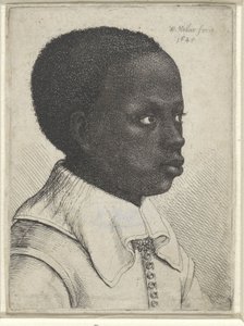 Porträt eines schwarzen Jungen, 1645 von Wenceslaus Hollar