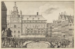 Verkündung des Friedens - Antwerpen von Wenceslaus Hollar