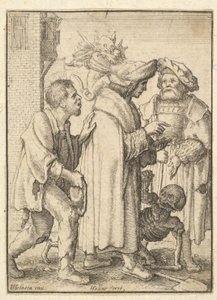 Reicher Mann, aus dem Totentanz, 1651 von Wenceslaus Hollar