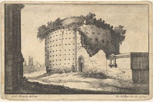 Ruinen eines runden Gebäudes, 1673 von Wenceslaus Hollar