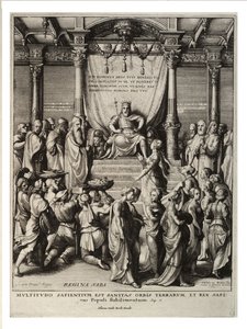 Salomo und die Königin von Saba. Zustand 3 von Wenceslaus Hollar