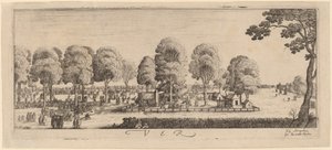 Frühling: Der Schießstand, ca. 1628-1629 von Wenceslaus Hollar