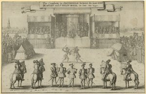 Der Kampf in Smithfield zwischen John de Astley und Sir Philip Boyle von Wenceslaus Hollar