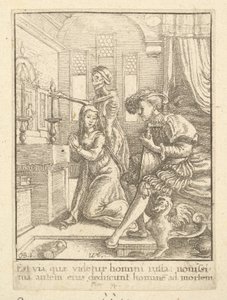 Die Nonne, aus dem Totentanz, 1651 von Wenceslaus Hollar
