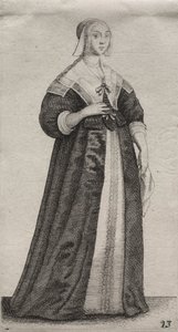 Die verschiedenen Gewohnheiten englischer Frauen, von der Adelsklasse bis zu den Landfrauen..., 1639 von Wenceslaus Hollar