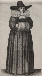 Die verschiedenen Gewänder englischer Frauen, von der Adligen bis zur Landfrau..., 1640 von Wenceslaus Hollar