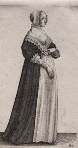 Die Frau mit hohem Kragen