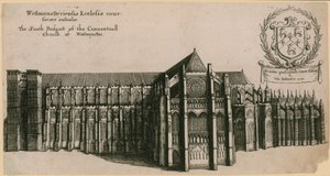 Die Südansicht der Klosterkirche von Westminster, London von Wenceslaus Hollar