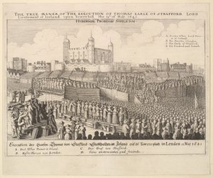 Die wahre Art der Hinrichtung von Thomas Earle of Strafford, 1641 von Wenceslaus Hollar