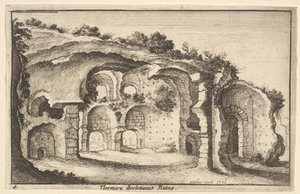 Thermaru diocletiani Ruinen der Diokletiansthermen, 1651 von Wenceslaus Hollar
