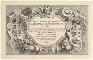 Titel zum Einzug in Hemissem von Wenceslaus Hollar