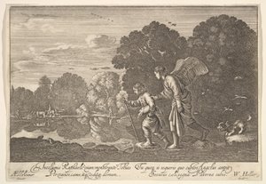 Tobias und der Engel, 1644-52 von Wenceslaus Hollar