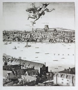 Ansicht von London, veröffentlicht 1647 (Faksimile) (Detail) von Wenceslaus Hollar