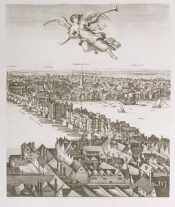 Ansicht von London, veröffentlicht 1647 (Faksimile) (Detail) von Wenceslaus Hollar