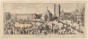 Winter: Der Paradeplatz von Wenceslaus Hollar