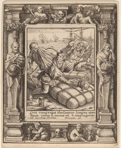 Händler von Wenceslaus Hollar after Hans Holbein the Younger after Abraham van Diepenbeeck