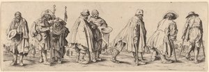 Acht Bettler von Wenceslaus Hollar after Jacques Callot