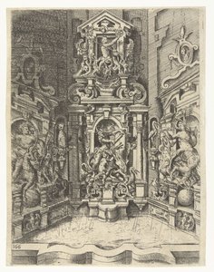 Großer Brunnen, eingebaut zwischen drei Wänden von Wendel Dietterlin (I)