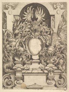 Entwurf für eine Kartusche, Tafel aus Dietterlins Architecttura, 1598 von Wendel Dietterlin the Elder