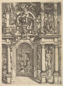 Ornamentplatte aus Architettura, 1598 von Wendel Dietterlin the Elder