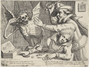 Junges Paar und der Tod von Werner van den Valckert