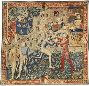 Das Treffen der Könige Heinrich VIII. und Franz I. Wandteppich, ca. 1520 von West European Applied Art