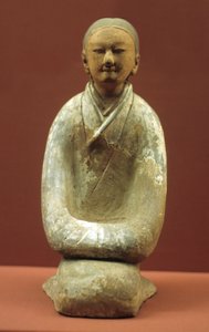 Frau, die auf ihren Fersen sitzt, 206 v. Chr.-8 n. Chr.
