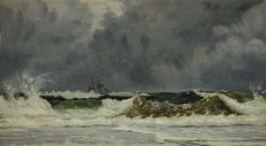 Stürmisches Wetter - Die Küste von Jütland, 1884