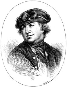 Kommodore Robert Hopkins, amerikanischer Marinekommandant, nach einem Druck von 1776, ca. 1880 von Whymper