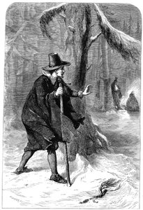 Roger Williams im Wald, Amerika von Whymper