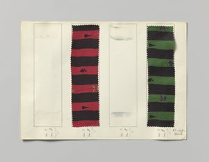 Stoffprobe mit bedruckter Seide, Muster Sevilla von Wiener Werkstätte