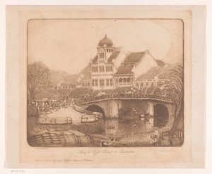 An der Kali Besar in Batavia von Wijnand Otto Jan Nieuwenkamp (signed by artist)