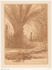 Bewachsene Berghang auf Bali von Wijnand Otto Jan Nieuwenkamp (signed by artist)