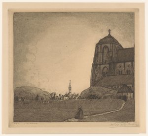 Ansicht von Veere von Wijnand Otto Jan Nieuwenkamp (signed by artist)