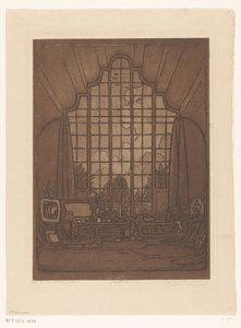 Innenraum des Ateliers von Wijnand Otto Jan Nieuwenkamp in Het Marken in Edam von Wijnand Otto Jan Nieuwenkamp (signed by artist)