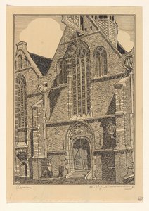 Westfassade der Noorderkerk in Hoorn von Wijnand Otto Jan Nieuwenkamp (signed by artist)