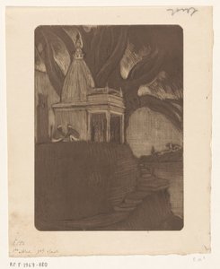 Tempel in Benares bei Abend von Wijnand Otto Jan Nieuwenkamp