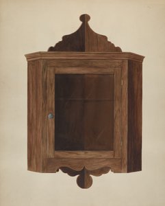 Hängender Eckschrank, ca. 1938 von Wilbur M Rice