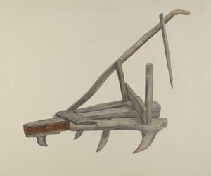 Holzharke oder Kultivator, um 1937 von Wilbur M Rice