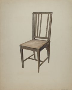 Gerader Holzstuhl, ca. 1938