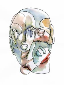 Fragmentierte Menschliche Gesichter