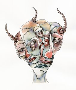 Mehrere Surreale Gesichter
