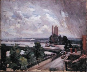 Battersea Bridge von Cheyne Walk, Chelsea