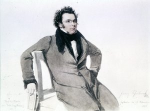 Franz Schubert (1797-1828), Aquarell von August Reider
