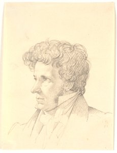 Mandsporträt. Profil nach links von Wilhelm Bendz
