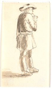 Stehender Mann mit Pfeife von Wilhelm Bendz